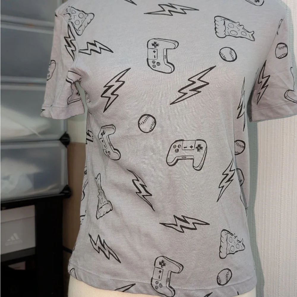 The Children's Place Gray Gaming Controller Pattern